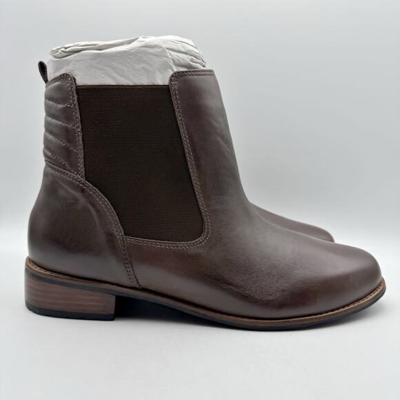 David Tate Womens Luxe Chelsea Boot US 13 Wide EU 45.5 Brown Leather NWOB - Picture 5 of 13